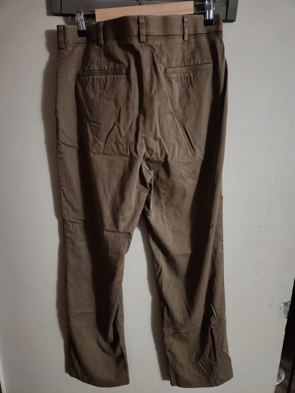 Roundtree & Yorke Olive-Tan Straight Chinos